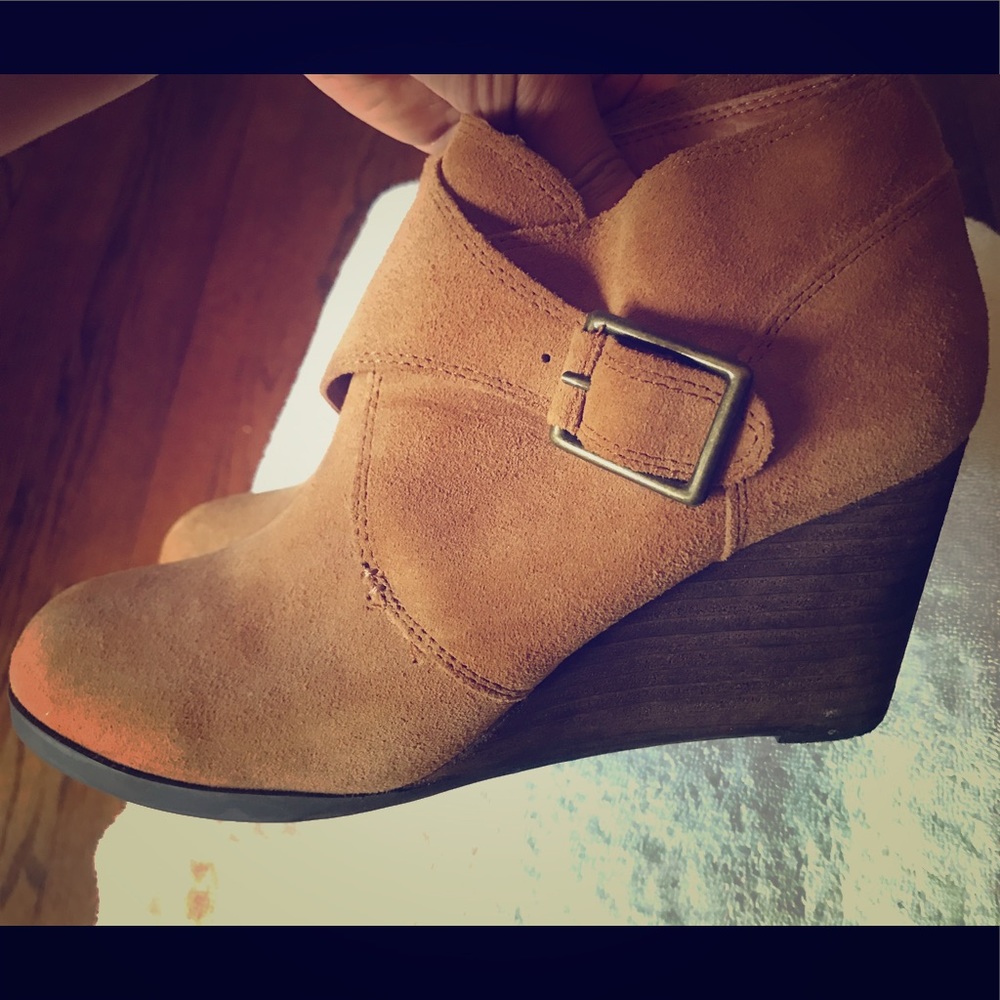 Lucky Brand bootie wedges